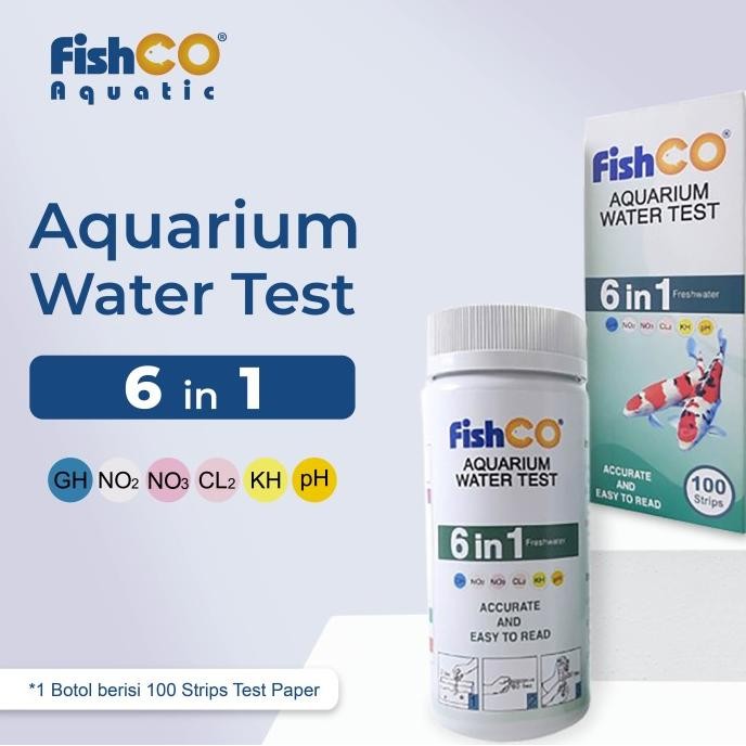

sale! fishco aquarium water test paper kertas uji air akuarium kolam 100 strips