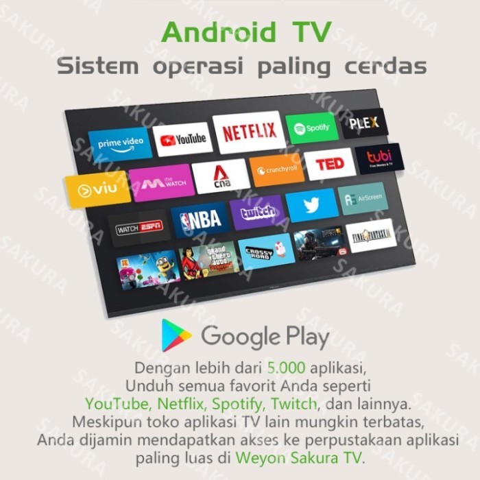 WEYON ANIMEX TV LED 32 INCH FULL HD READY SMART TV TELEVISI