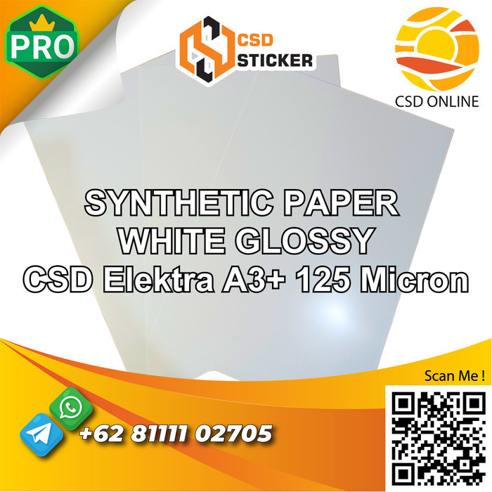 

Kertas Sintetik - Synthetic White Paper seperti LMO/YUPO 125 Micron