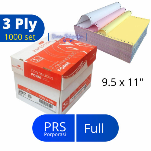 

Kertas Faktur Paperline Continuous Form 3 Ply 9.5 x 11 inch