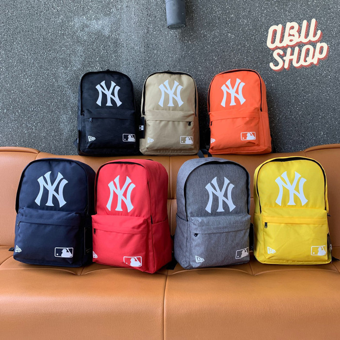 HEMAT Tas Ransel New Era NY LA Import Sekolah Kuliah Korea MLB Canvas