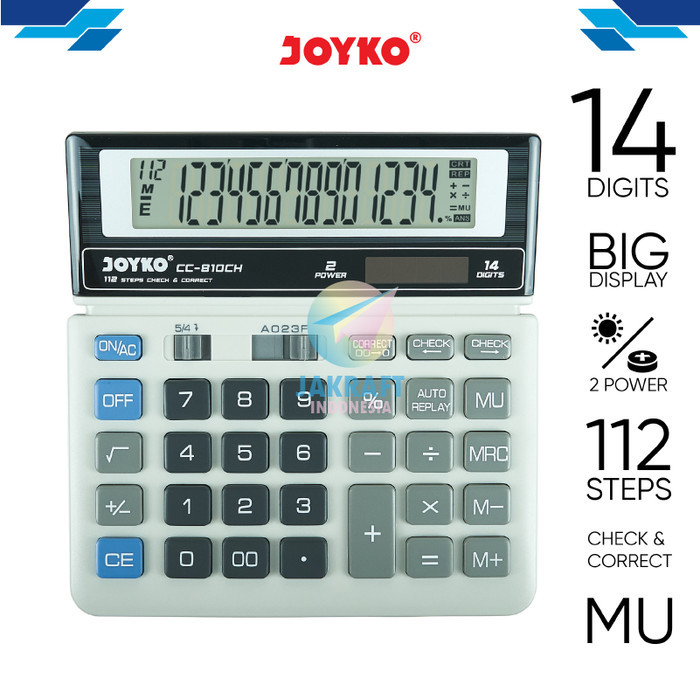 

Kalkulator Joyko Cc-810Ch Calculator 14 Digit Dual Power Check Correct