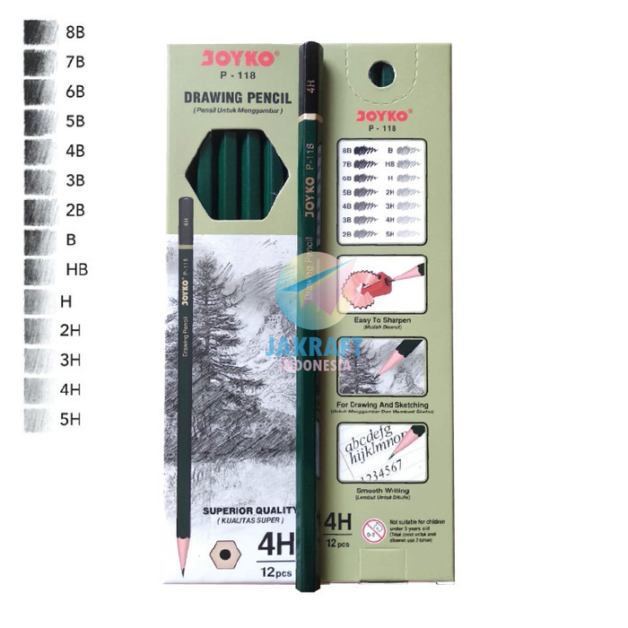 

Pensil Gambar Drawing Pencil Tipe 4H Joyko P-118