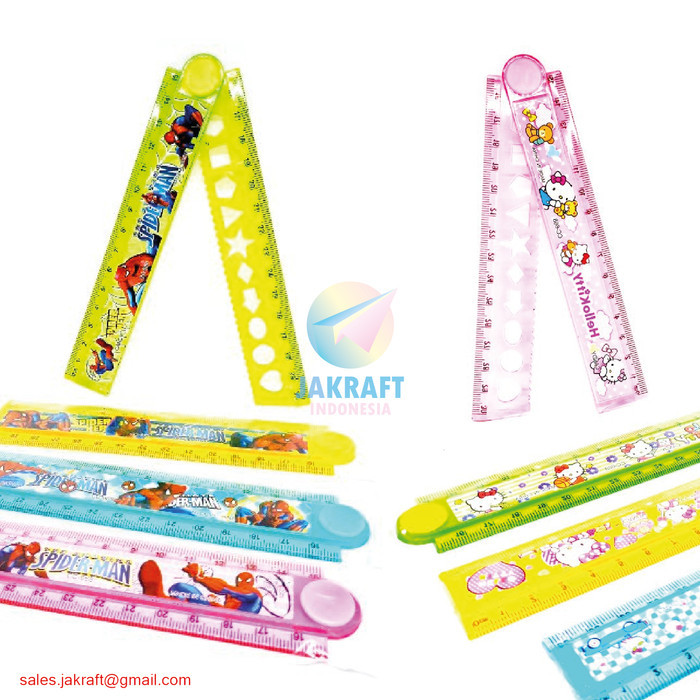 

Penggaris Lipat 30 Cm Karakter Anak Mix (Cewe & Cowo) Plastik Murah