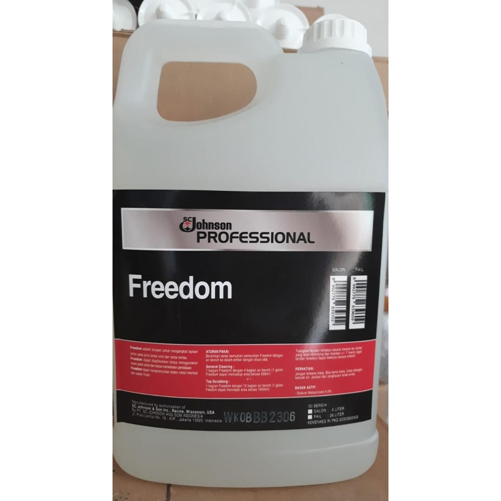 

sale! sc johnson freedom pembersih lantai vinyl dan kertas 1 galon