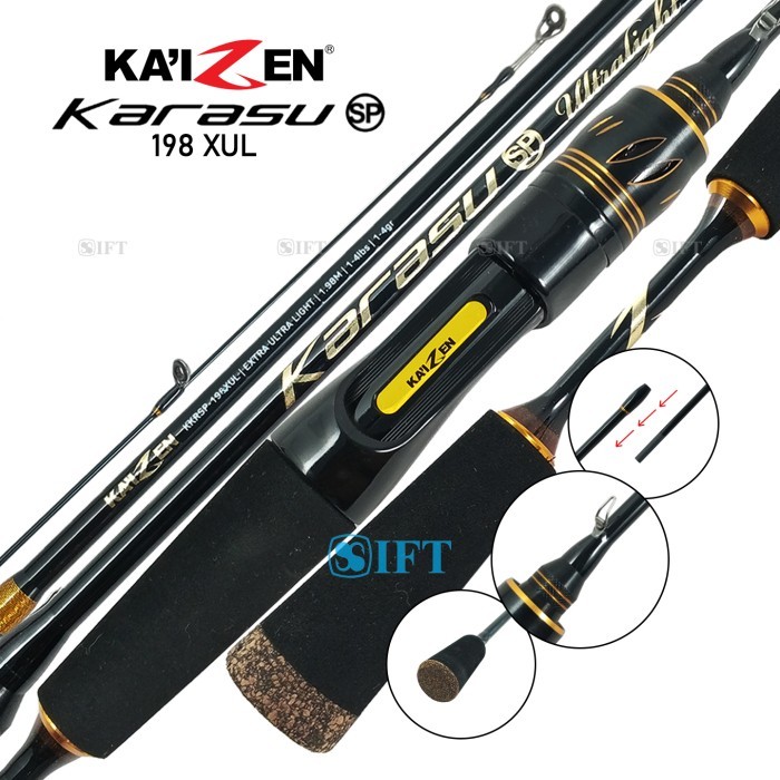 Rell Pancing Joran Ul Kaizen Karasu 198 Solid Top Carbon Xul Ift Resmi