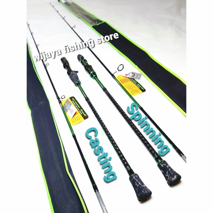 Set Pancing Joran Spinning Atau Casting Daido Green Hell 198 Carbon Solid