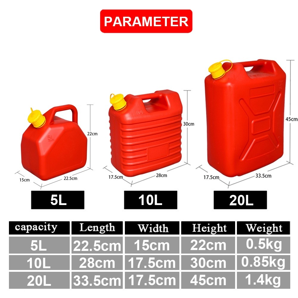 Tangki Bahan Bakar Kaleng Bensin Plastik Kaleng Bensin Mobil Jerry Can Mount Motorcycle Jerrycan