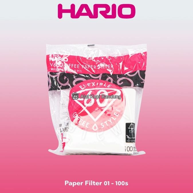 

sale! hario paper filter v60 01 100s - kertas saring kopi 01 isi 100 lembar