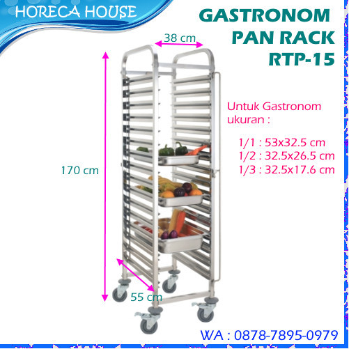 Trolley Rak Makanan Rtp-15 Trolley Susun Rak Kue Gercep