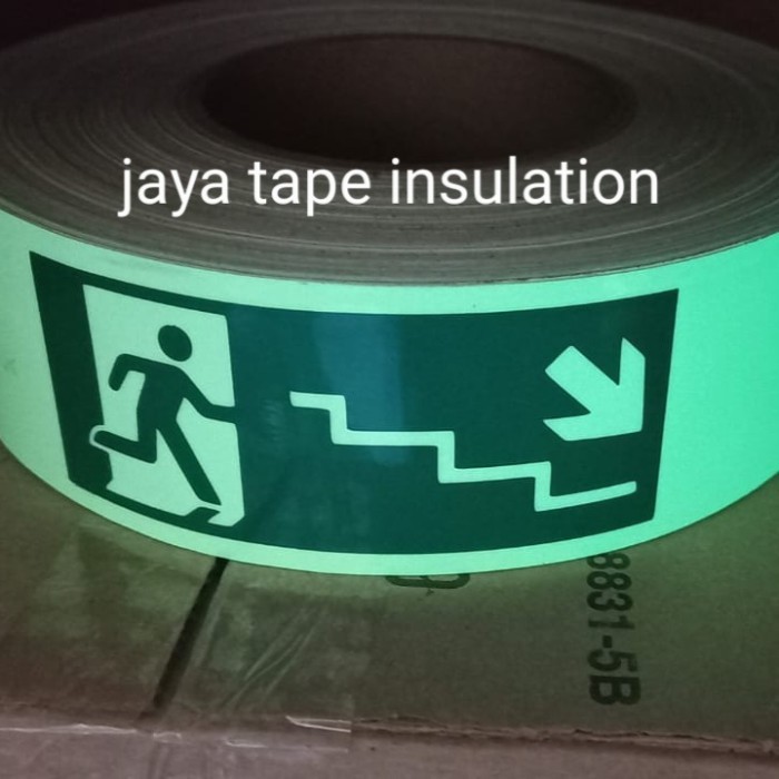 

TERBARU! stiker skotlet reflector jalur evakuasi fospor glow in the dark