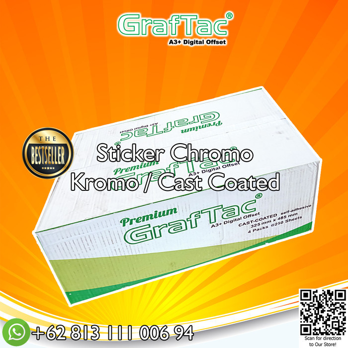 

TERBARU! Graftac Stiker Kromo Bontak Sticker Cast Coated A3+ BOX