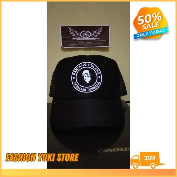 TOPI TRUCKER JARING HAT CAP DISTRO OT PANTANG PULANG SEBELUM TUMBANG CAP ORANG  TUA AMER INDONESIA A
