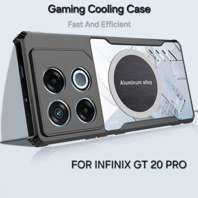 ori - case cooling infinix gt 20 pro / gt 10 pro 5g casing gaming magsafe fan heat wireless charger