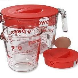 SHMUEL GELAS UKUR KACA DENGAN TUTUP PYREX DENGAN PILIHAN UKURAN - 1.9 LTR