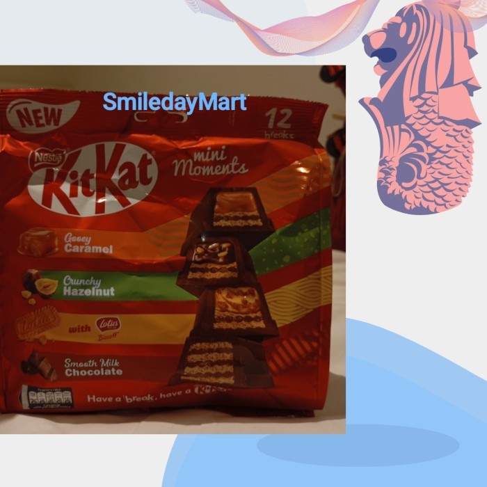 

Kitkat Mini Moments Original Singapore / Coklat Kitkat Singapore isi 12 Pcs