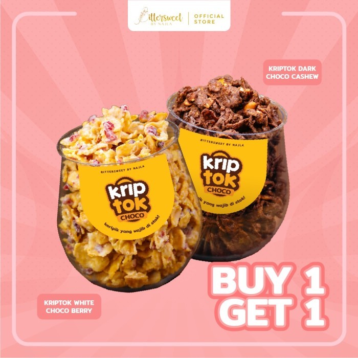 

( Buy 1 get 1 ) Kriptok White Choco Berry & Dark Choco Cashew