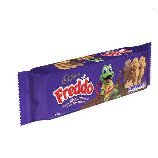 

Cadbury Freddo Milk Chocolate Dipped Biscuits 167g Australia