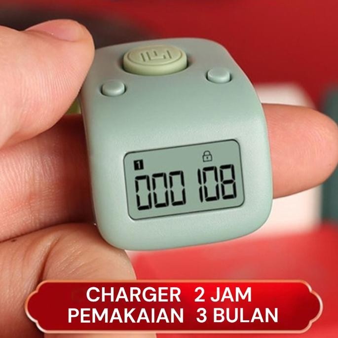 Tasbih digital Rechargeable generasi terbaru tally counter hold silent