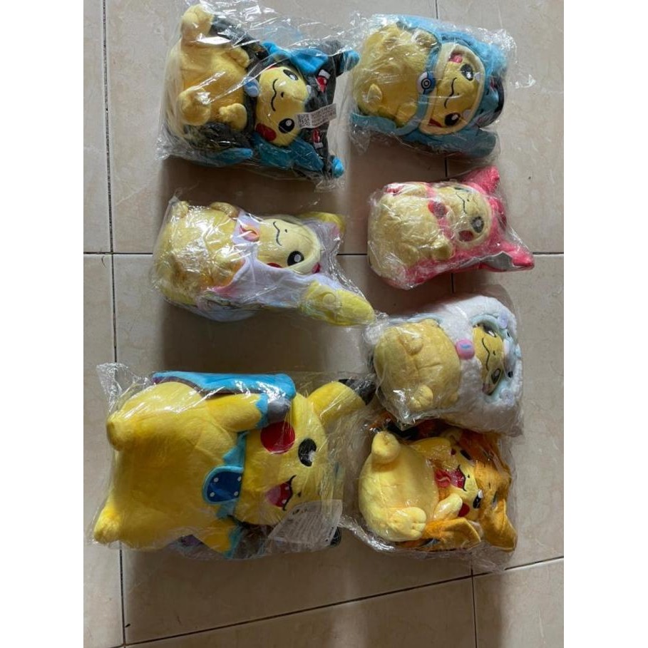 Boneka Pikachu Lucario Rare Limited Pikachu Vaporeon New SAR