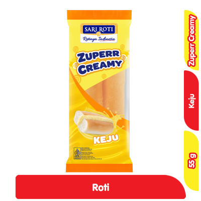 

Sari Roti ZuperrCreamy Isi Krim Keju 55 g