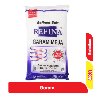 

Refina Garam Meja Beriodium Refill 500 g