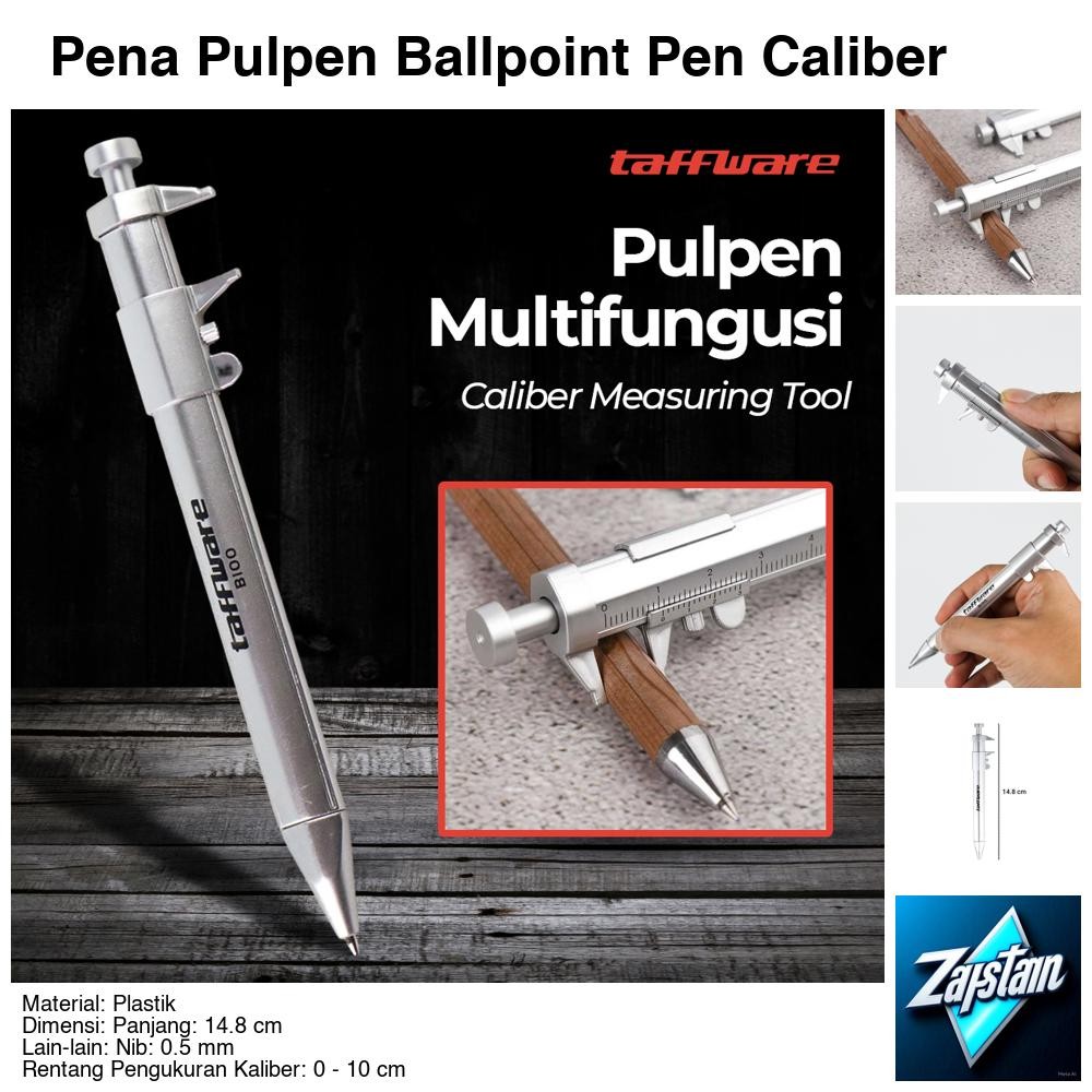 

Pena Pulpen Ballpoint Pen Caliber Measuring Tool Scale Ruler - B100