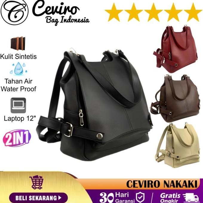 Murah Ceviro Nakaki Backpack Black