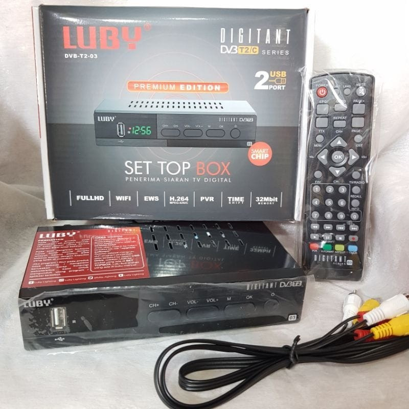 Set Top Box Tv Digital Luby DVB T2-03 Set Top Box DVB T2 Set Box TV Digital Set Top Box TV Tabung