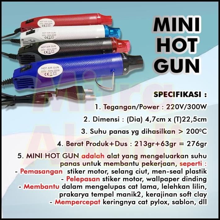 Mini Heat / Hot Air Gun - Alat Pemanas Portable Multifungsi