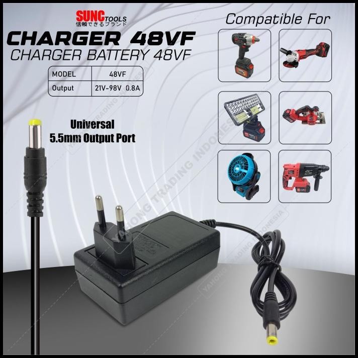 Adaptor Charger Untuk Mesin Impact Gerinda Bor Baterai JLD Tool