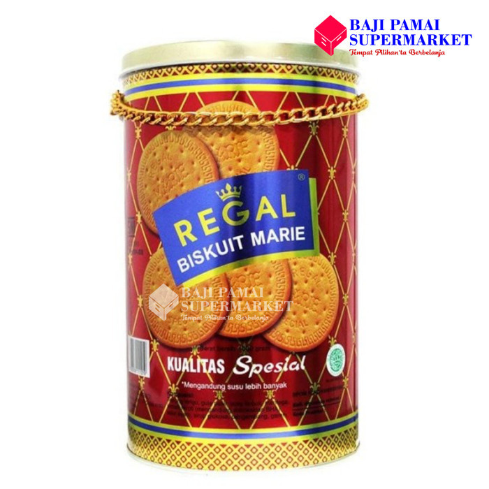 

Regal Biskuit marie 1000gr Kaleng