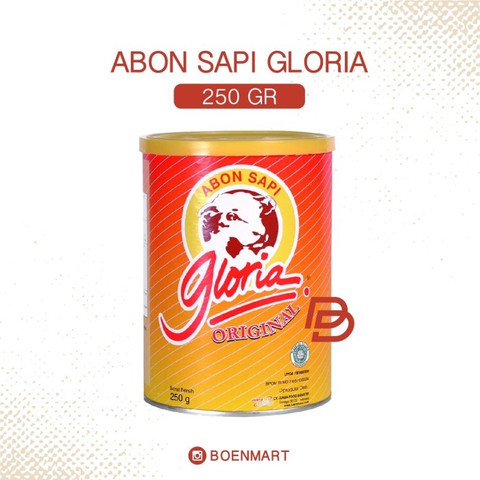 

Abon Gloria kaleng 250 gram