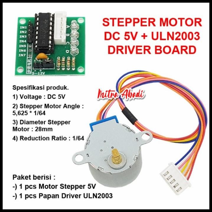 Stepper Motor DC 5V + ULN2003 Driver Board 4 - Phase