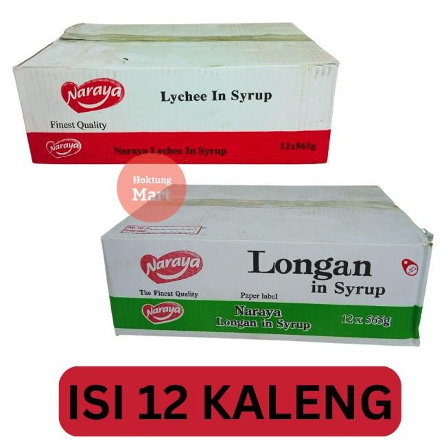 

Naraya Longan Lychee 1 Karton Dus Isi 12 Kaleng Buah Kelengkeng / Leci New 100 % Original