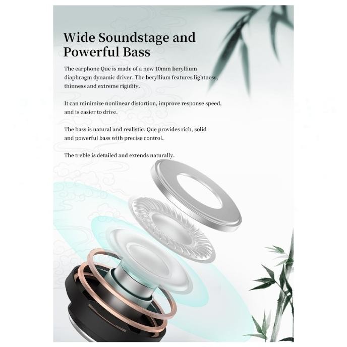 Murah Sivga Que Hi-Fi Dynamic Driver Wired In-Ear Monitor / Iem