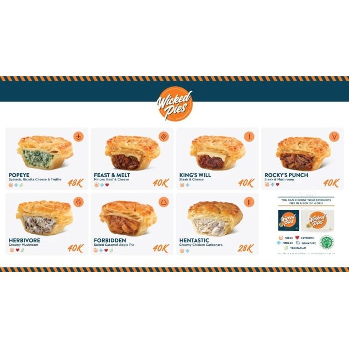 

Wicked Pies | Fresh Pies 1 Box Isi 6 Pcs New 100 % Original