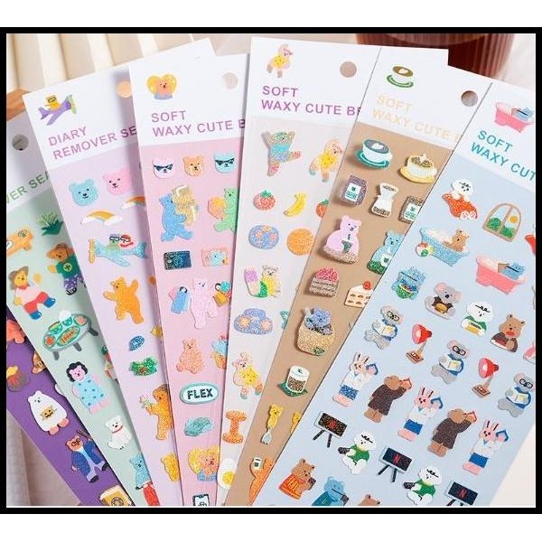 

Sticker Motif Kartun Beruang Bear Lucu Hiasan Tempelan Buku HP Serbaguna Hadiah Anak
