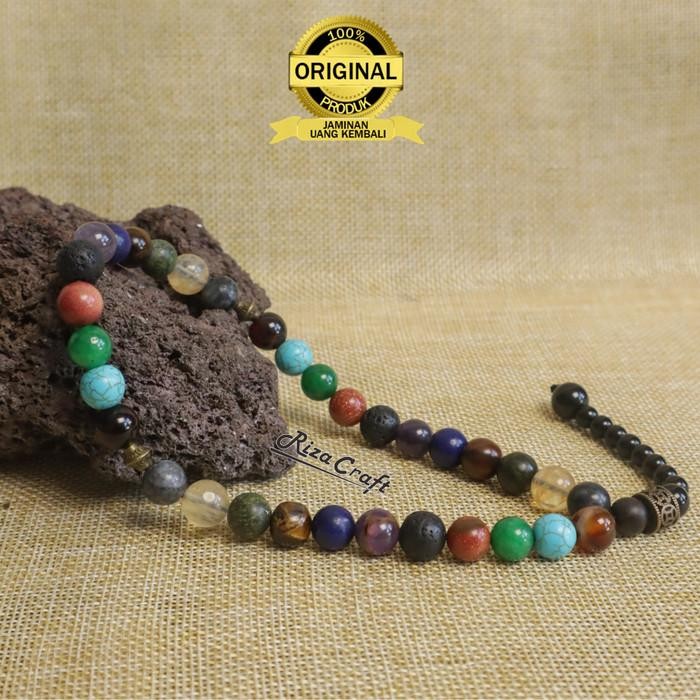 Tasbih Batu Akik Asli 33 Butir 10Mm Natural Original Mewah Terbaru 100 % Original