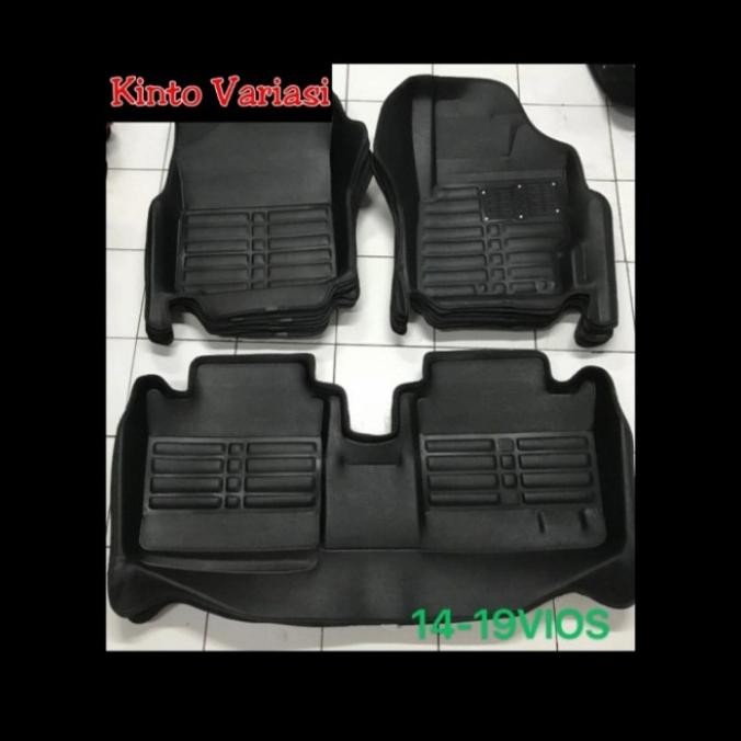KARPET MOBIL 5D 2 BARIS HITAM TOYOTA VIOS 2014+2019