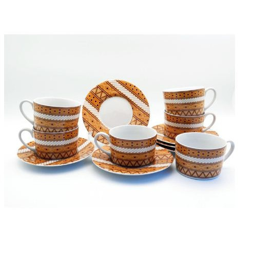 TERBARU Cangkir Kopi Set Batik Lurik 200 ml isi 6 Pasang HOT SALE!