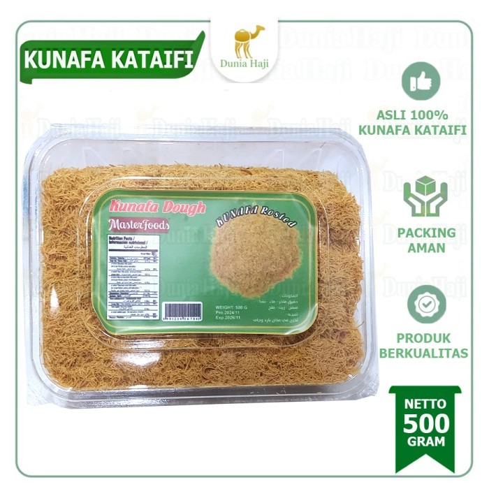 

Kunafa Arab 500gr Dough Kataifi Rambut Kunafe Kadayif Master Foods Pastry Arabic Untuk Dessert