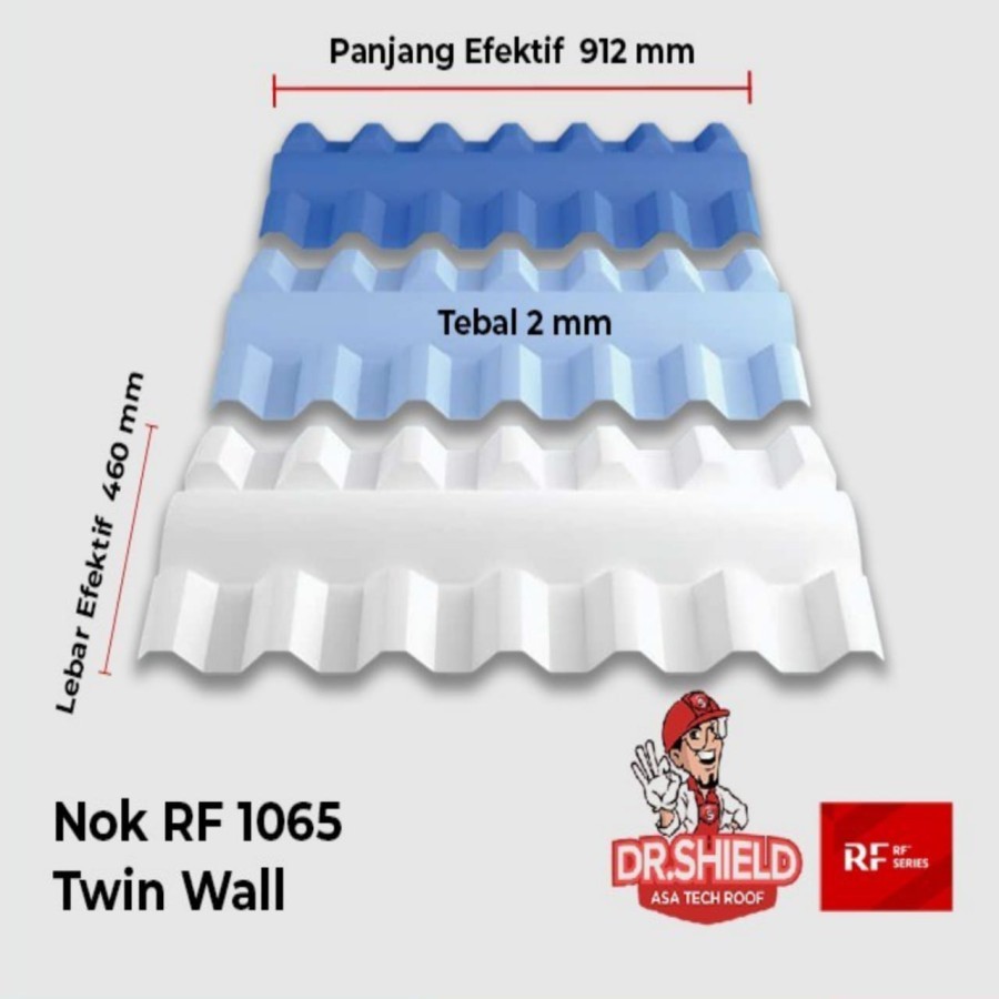 Atap UPVC Twin Wall RF 1065