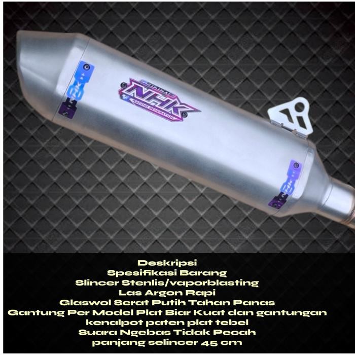 Knalpot Klx 150 Crf 150 Dtracker 150 Wr 155 Original Nhk Suara Bass Terlaris 100 % Original