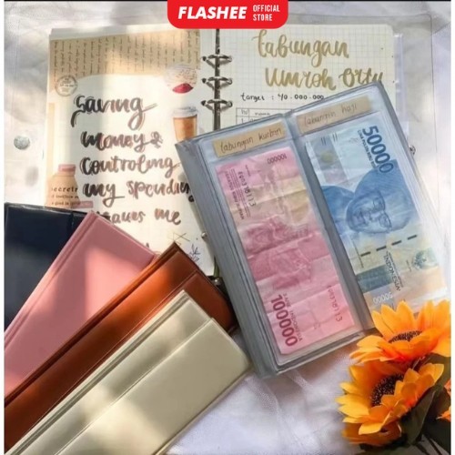 Flashee Dompet Disiplin Keuangan Polos Dompet Wallet Slot Uang Dompet Tabungan