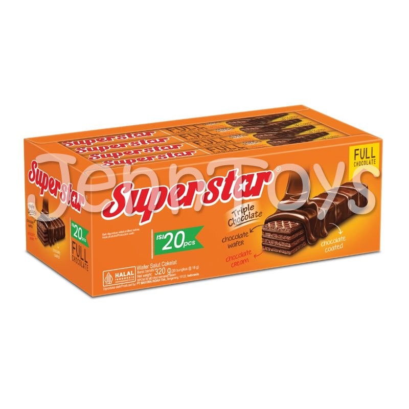

JennToys - Makanan anak Snack wafer coklat Super star Mayora SUPERSTAR KARTON