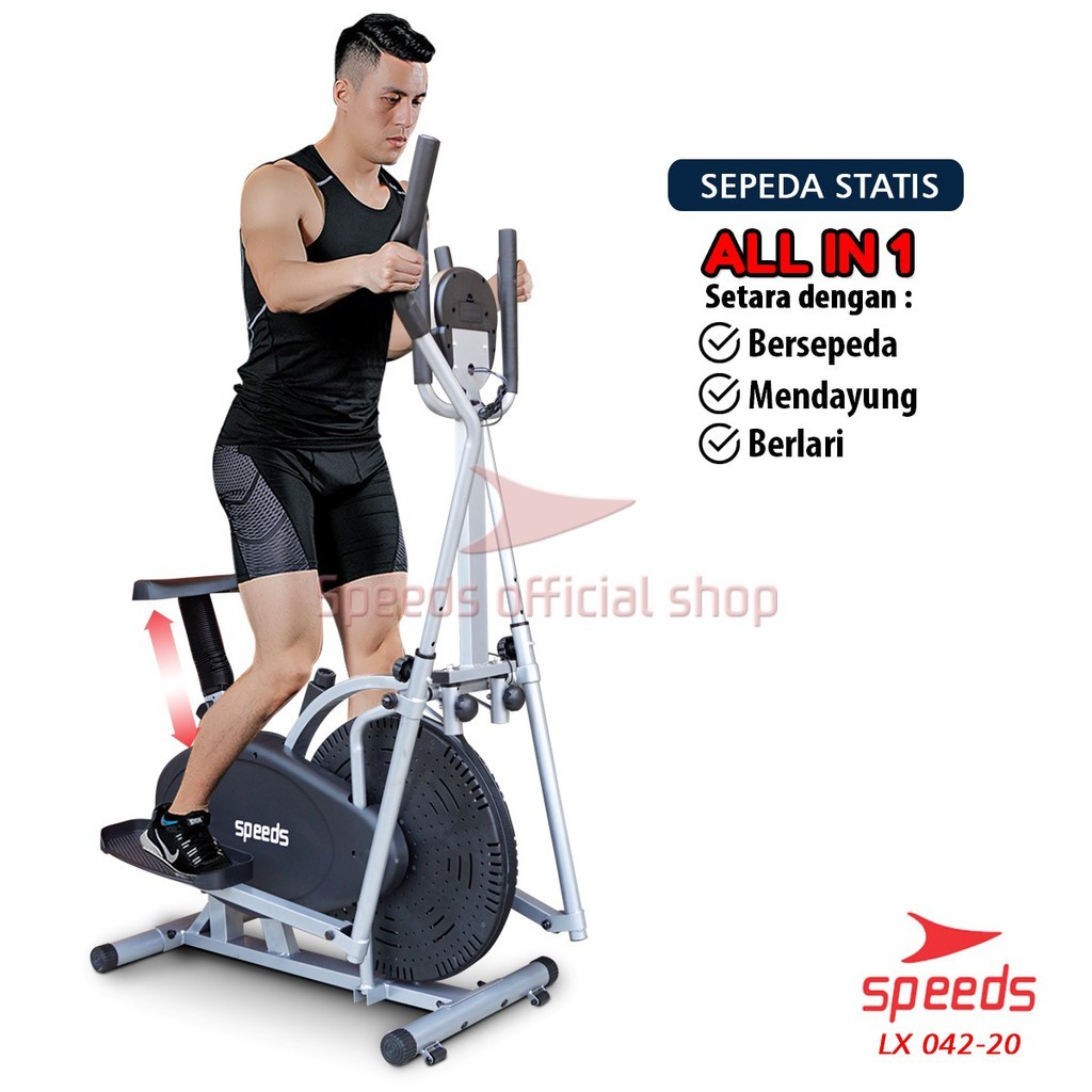 SPEEDS Sepeda Statis Orbitrack Platinum Bike Sepeda Fitness Air Bike Model Baru 042-20