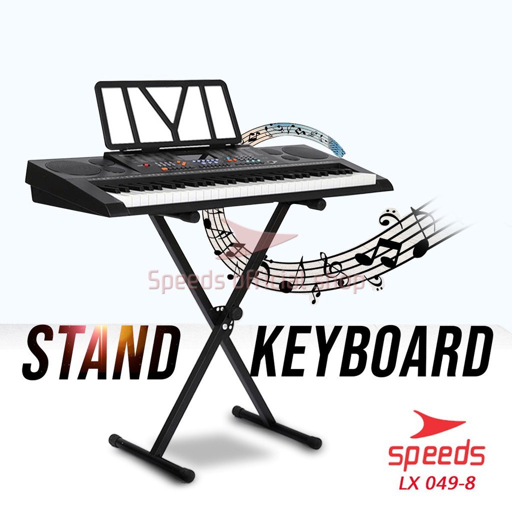 SPEEDS Alat Musik Stand Keyboard Double Untuk Semua Piano Anak Anak Lipat Portable 049-8
