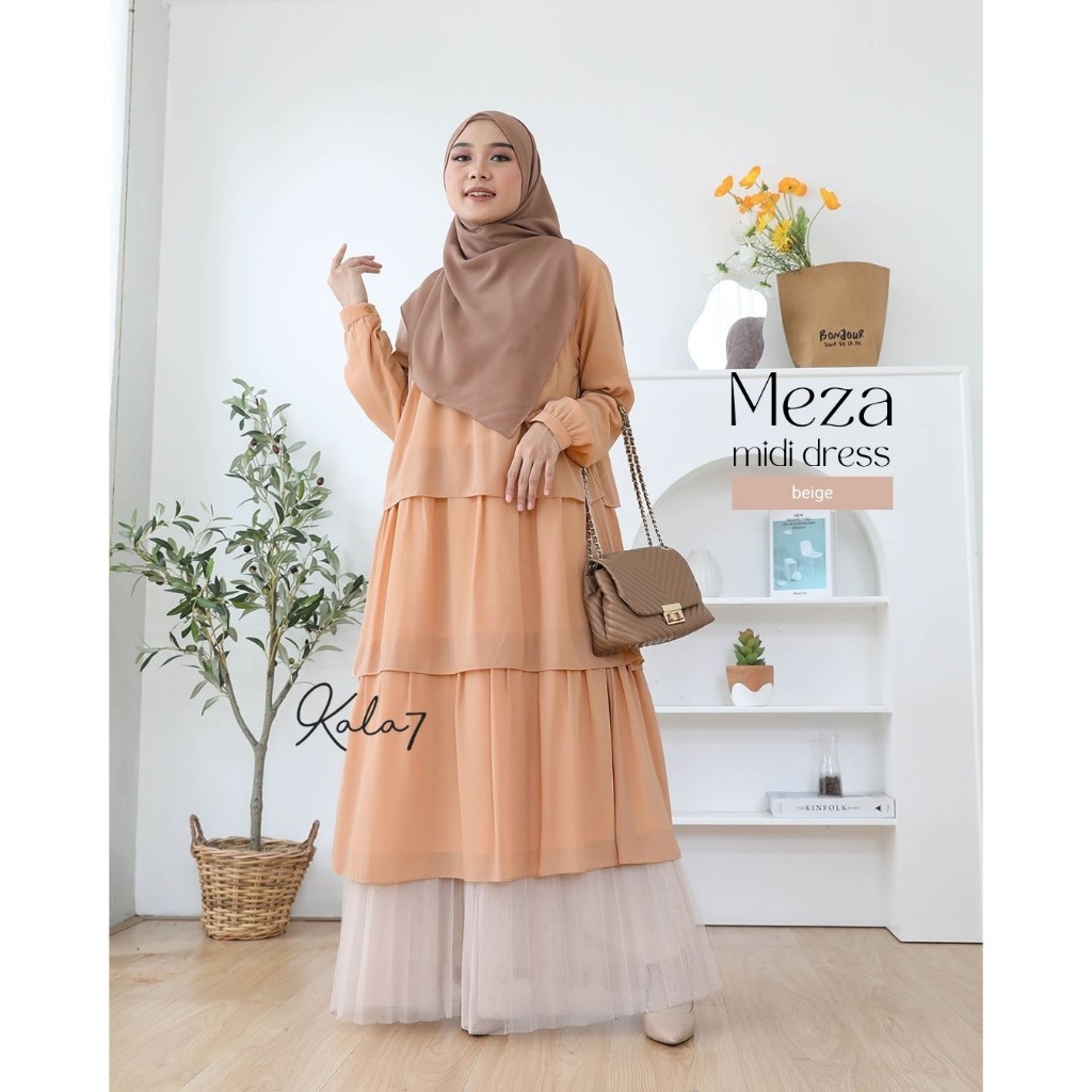 Meza Midi Dress by Kala7/Zizara/Haizi/Midi Dress Ceruti/Midi Dress Babydoll/Midi Dress Cantik