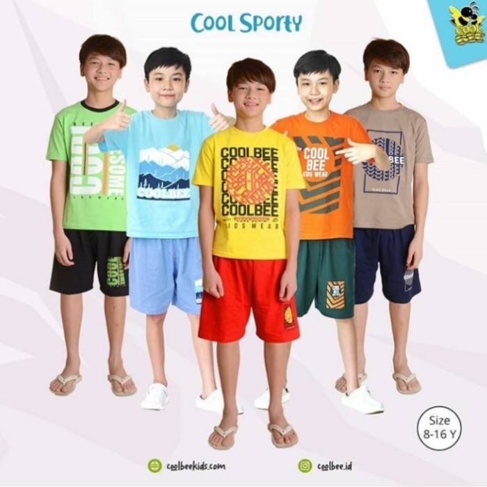 PRODUK TERBATAS Setelan Anak Laki Junior / Cowo / Remaja Tanggung Coolbee sz 8-16T
